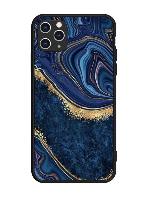 Abstract Background Blue Glossy Metal TPU Phone Cover for Apple Iphone 11 Pro Max Zapvi