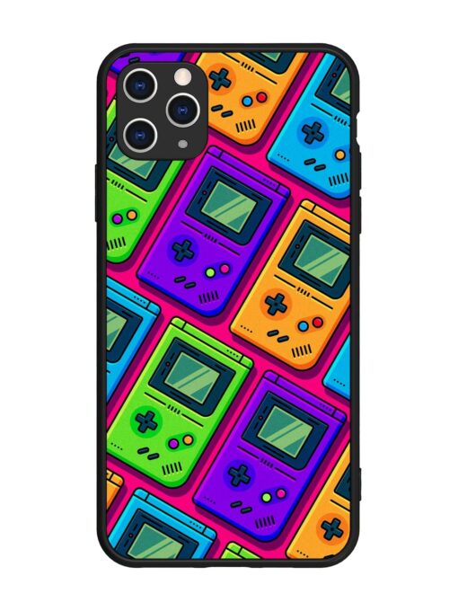 Game Seamless Pattern Glossy Metal Phone Cover for Apple Iphone 11 Pro Max Zapvi