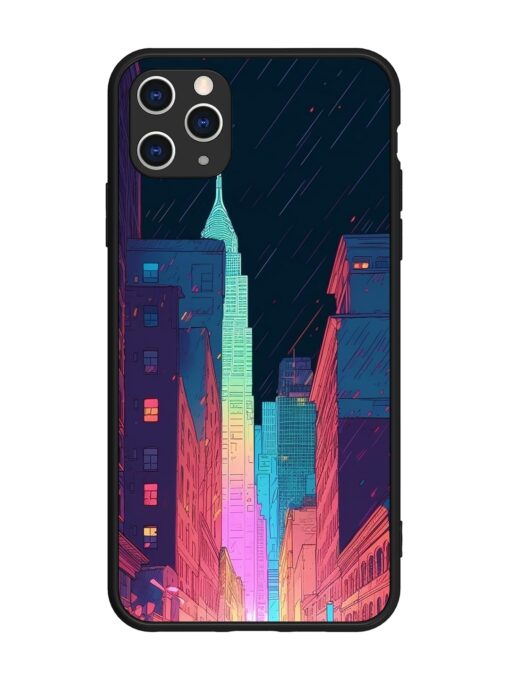 Minimal City Art Glossy Metal Phone Cover for Apple Iphone 11 Pro Max Zapvi