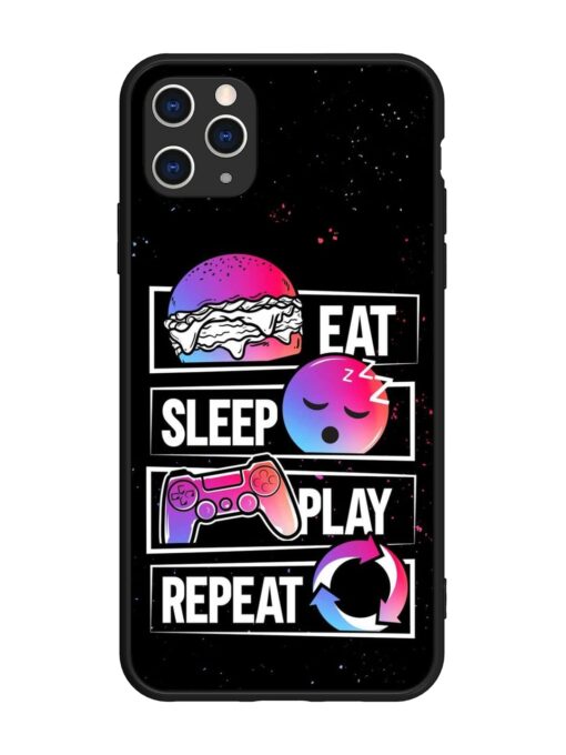 Eat Sleep Play Repeat Glossy Metal Phone Cover for Apple Iphone 11 Pro Max