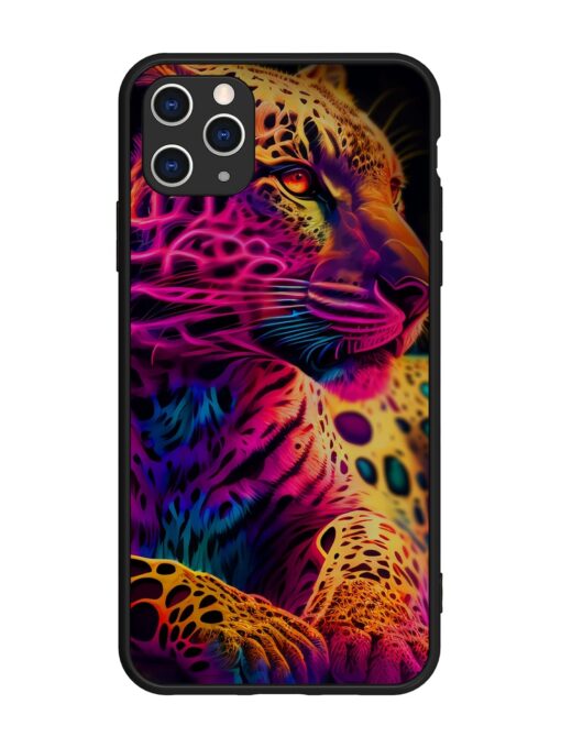 Leopard Art Glossy Metal Phone Cover for Apple Iphone 11 Pro Max Zapvi