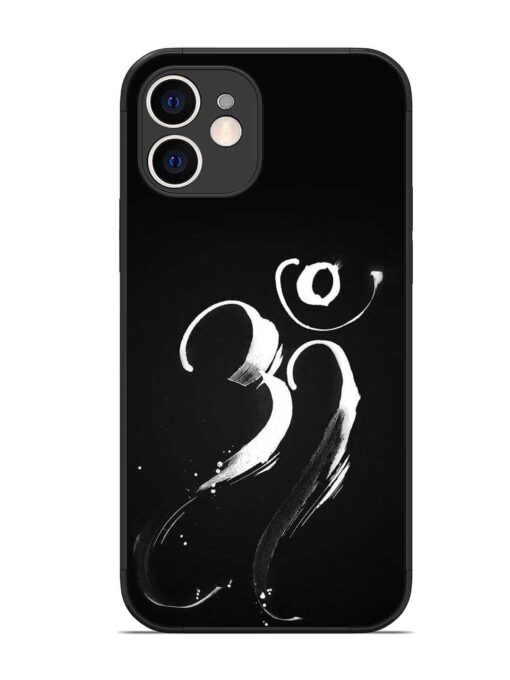 Om Logo Glossy Metal Phone Cover for Apple Iphone 12 Zapvi