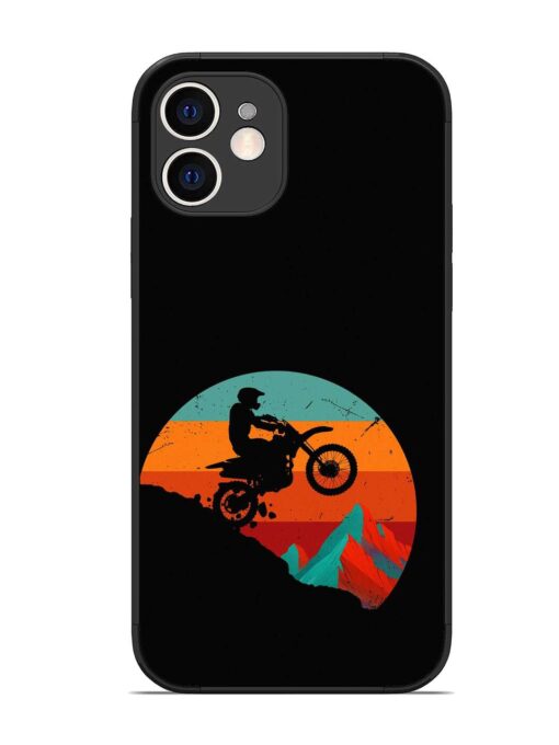 Mountain Bike Glossy Metal Phone Cover for Apple Iphone 12 Zapvi