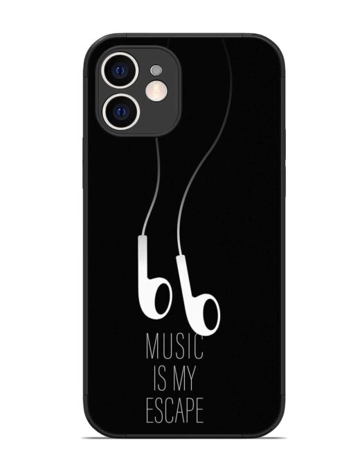 Music Is My Escape Glossy Metal Phone Cover for Apple Iphone 12 Zapvi