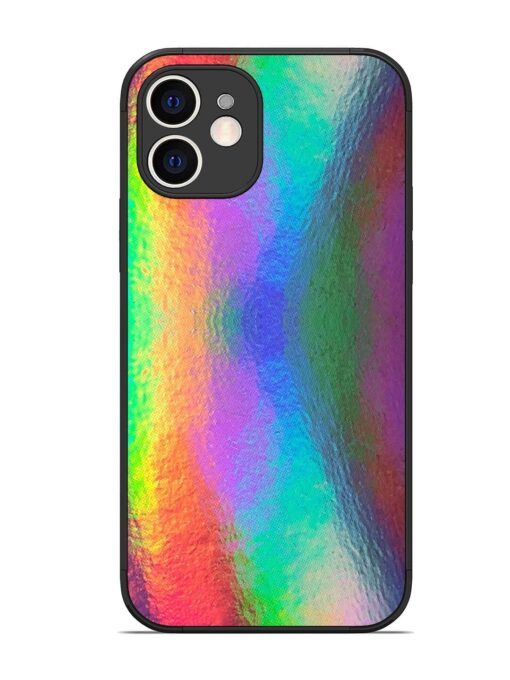 Colorful Holographic Background Glossy Metal TPU Phone Cover for Apple Iphone 12 Zapvi