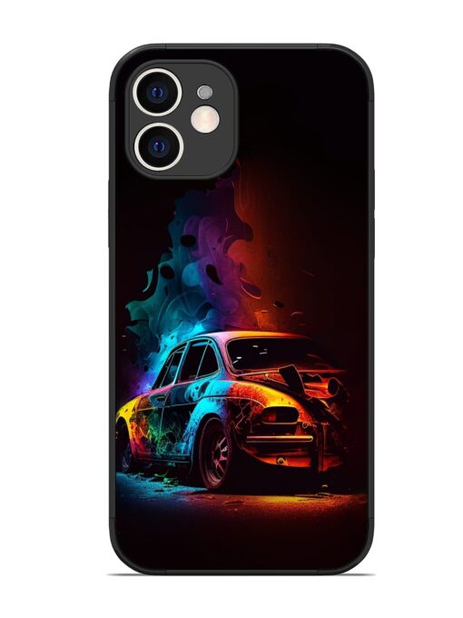 High Classic Car Art Glossy Metal Phone Cover for Apple Iphone 12 Zapvi