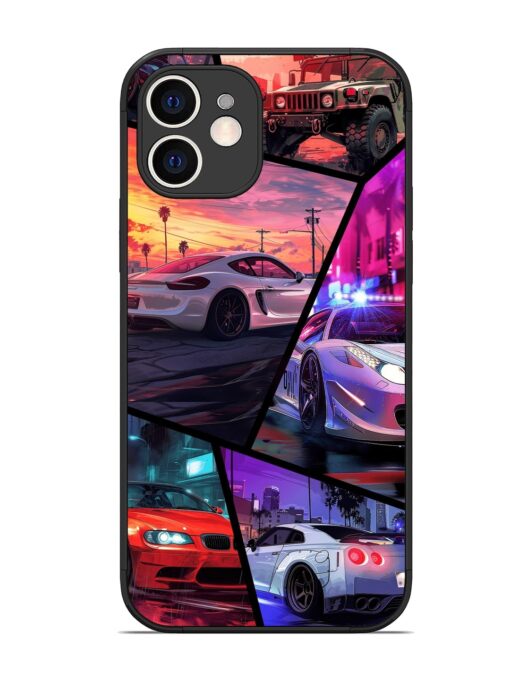 Ride In Pixels Glossy Metal Phone Cover for Apple Iphone 12