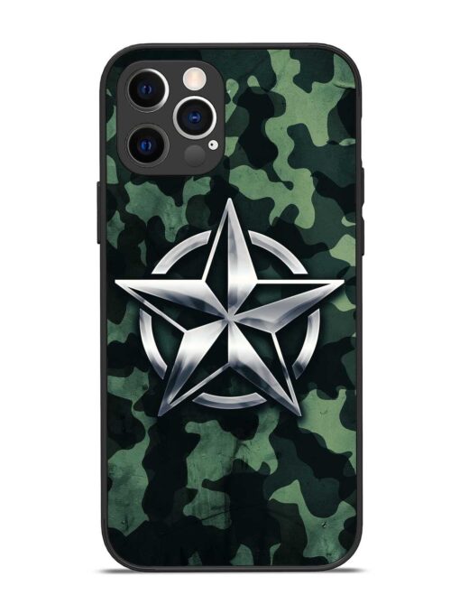 Indian Army Star Design Glossy Metal Phone Cover for Apple Iphone 12 Pro