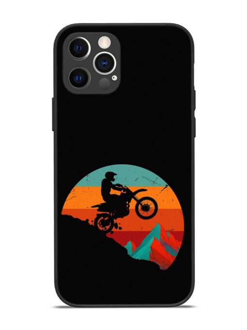 Mountain Bike Glossy Metal Phone Cover for Apple Iphone 12 Pro