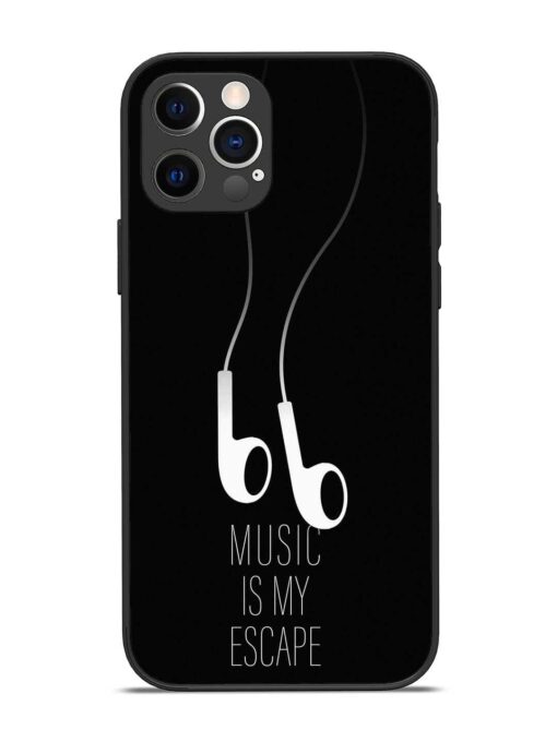 Music Is My Escape Glossy Metal Phone Cover for Apple Iphone 12 Pro