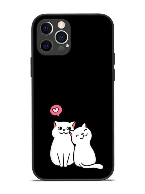 Cat Love Glossy Metal Phone Cover for Apple Iphone 12 Pro Zapvi