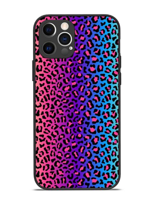 Colorful Leopard Seamless Glossy Metal Phone Cover for Apple Iphone 12 Pro Zapvi