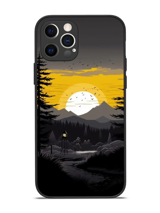 Sunset Vector Glossy Metal Phone Cover for Apple Iphone 12 Pro