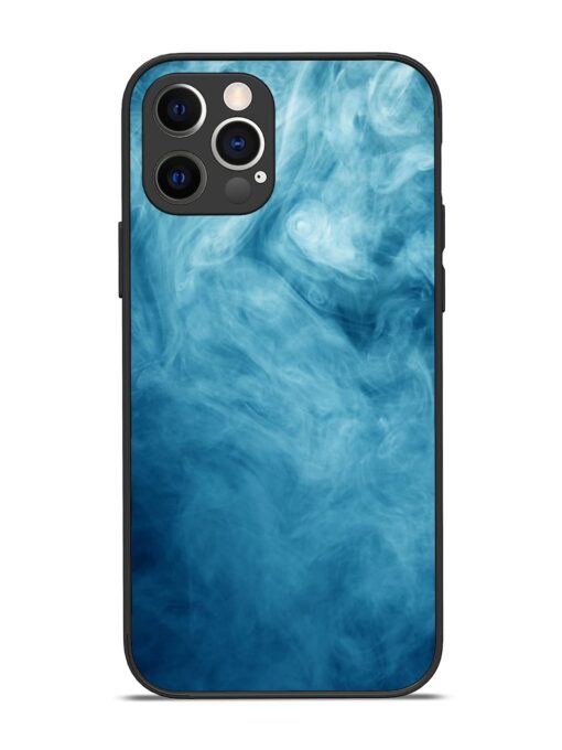 Blue Smoke Art Glossy Metal Phone Cover for Apple Iphone 12 Pro Zapvi