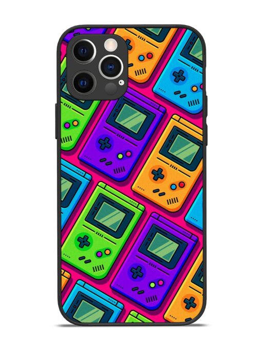 Game Seamless Pattern Glossy Metal Phone Cover for Apple Iphone 12 Pro