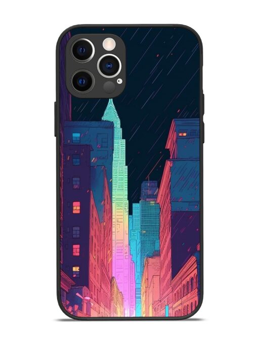 Minimal City Art Glossy Metal Phone Cover for Apple Iphone 12 Pro