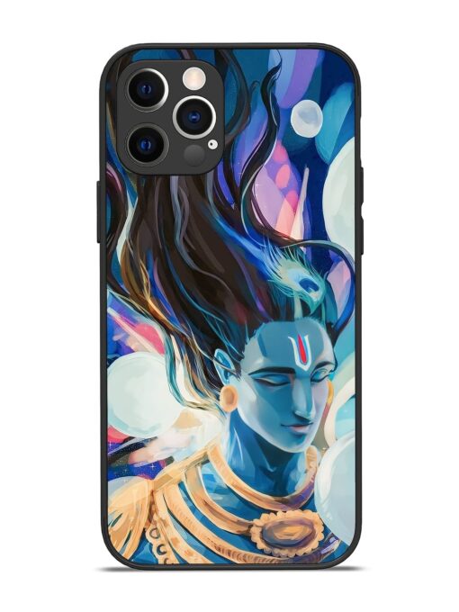 Bhagwan Sri Krishna Glossy Metal Phone Cover for Apple Iphone 12 Pro