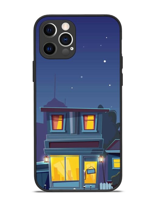 Vector Night House Glossy Metal Phone Cover for Apple Iphone 12 Pro Zapvi