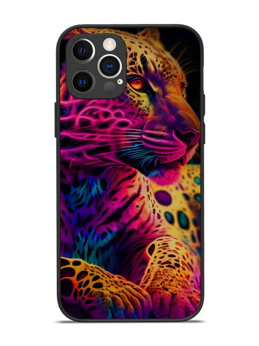 Leopard Art Glossy Metal Phone Cover for Apple Iphone 12 Pro