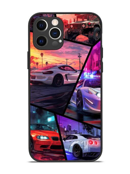 Ride In Pixels Glossy Metal Phone Cover for Apple Iphone 12 Pro Zapvi