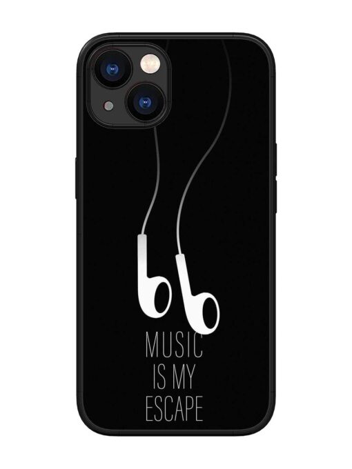 Music Is My Escape Glossy Metal Phone Cover for Apple Iphone 13 Zapvi