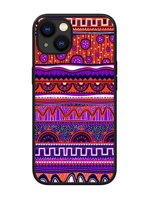 Ethnic Seamless Pattern Glossy Metal TPU Phone Cover for Apple Iphone 13