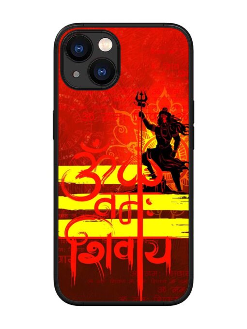 Illustration Lord Shiva Glossy Metal TPU Phone Cover for Apple Iphone 13 Zapvi