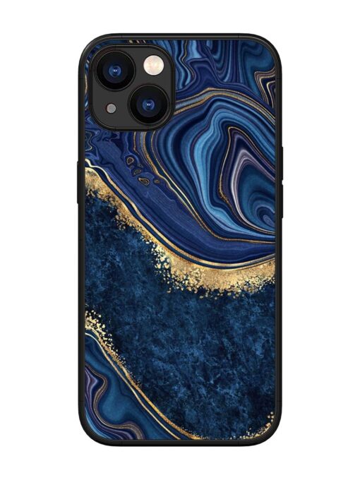 Abstract Background Blue Glossy Metal TPU Phone Cover for Apple Iphone 13 Zapvi