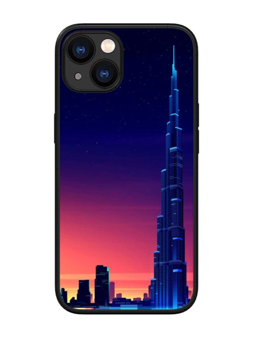 Burj Khalifa Abstract Glossy Metal Phone Cover for Apple Iphone 13 Zapvi