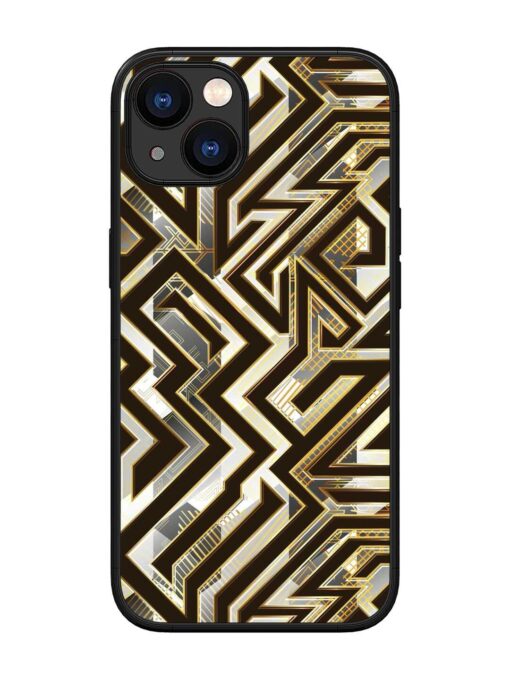 Technology Geometric Seamless Glossy Metal Phone Cover for Apple Iphone 13 Zapvi