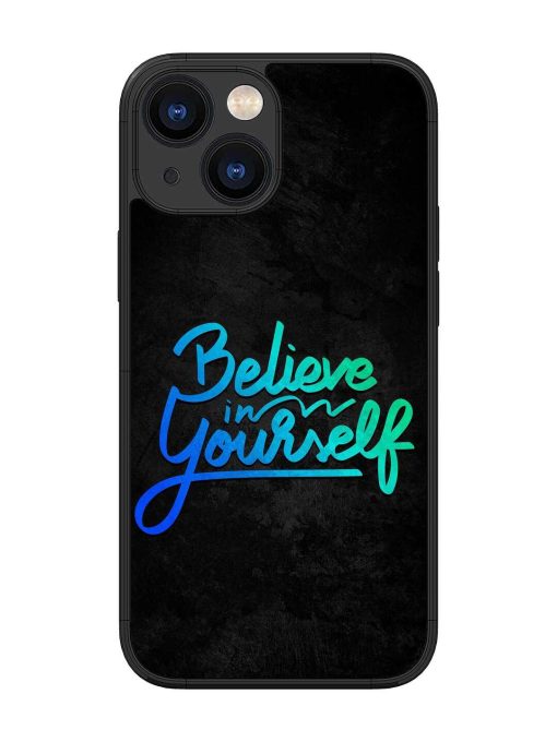 Believe In Yourself Glossy Metal Phone Cover for Apple Iphone 13 Mini Zapvi