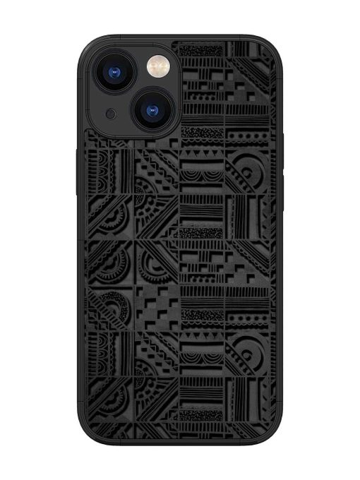 Seamless Pattern Glossy Metal Phone Cover for Apple Iphone 13 Mini