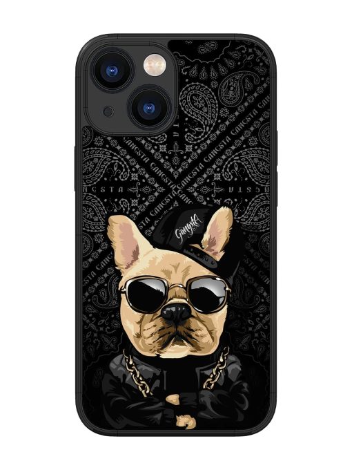 Gangsta Cool Sunmetales Dog Glossy Metal Phone Cover for Apple Iphone 13 Mini Zapvi