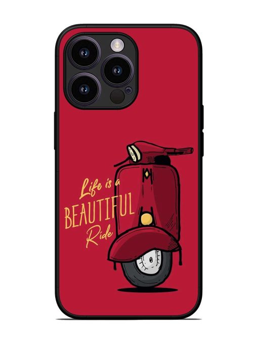 Life Is Beautiful Rides Glossy Metal Phone Cover for Apple Iphone 13 Pro