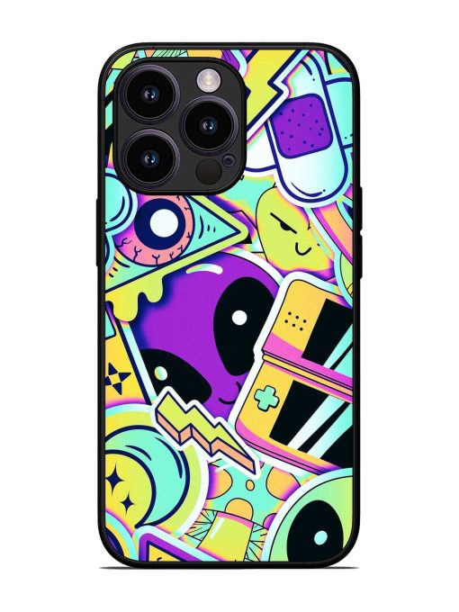 Scratch Art Glossy Metal Phone Cover for Apple Iphone 13 Pro