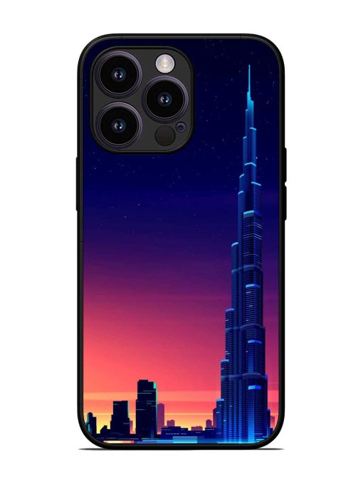 Burj Khalifa Abstract Glossy Metal Phone Cover for Apple Iphone 13 Pro