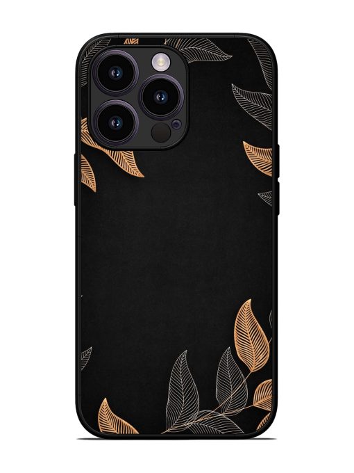 Foliage Art Glossy Metal Phone Cover for Apple Iphone 13 Pro