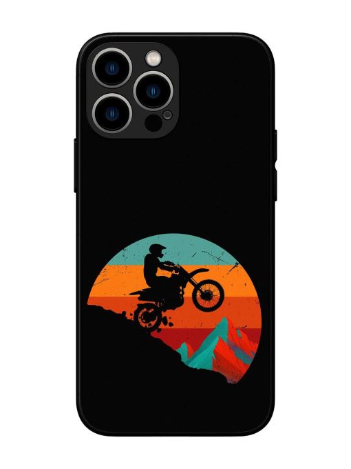 Mountain Bike Glossy Metal Phone Cover for Apple Iphone 13 Pro Max