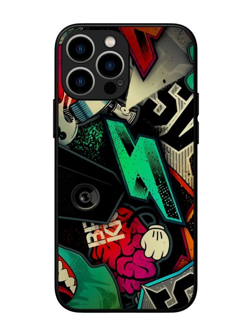 Graffiti Art Glossy Metal Phone Cover for Apple Iphone 13 Pro Max