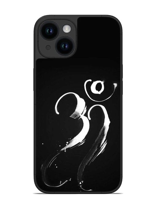 Om Logo Glossy Metal Phone Cover for Apple Iphone 14 Zapvi