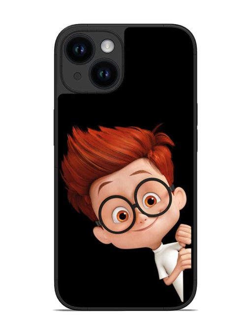 Smart Boy Cartoon Glossy Metal Phone Cover for Apple Iphone 14