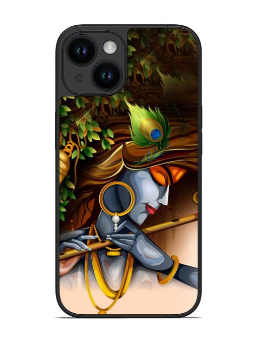 Krishna Glossy Metal Phone Cover for Apple Iphone 14 Zapvi