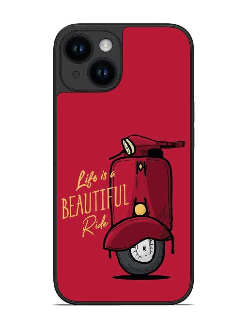 Life Is Beautiful Rides Glossy Metal Phone Cover for Apple Iphone 14 Zapvi