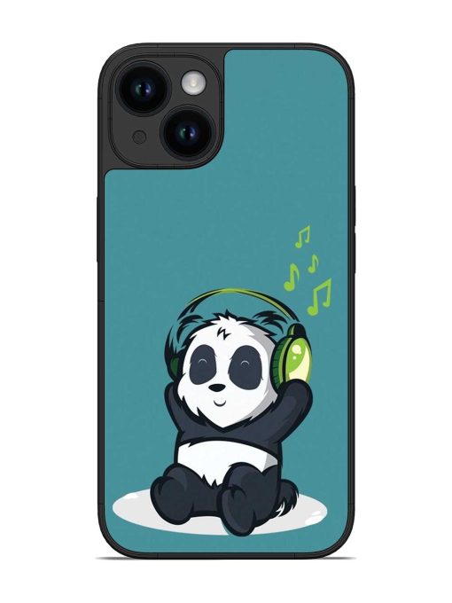 Music Panda Glossy Metal Phone Cover for Apple Iphone 14 Zapvi