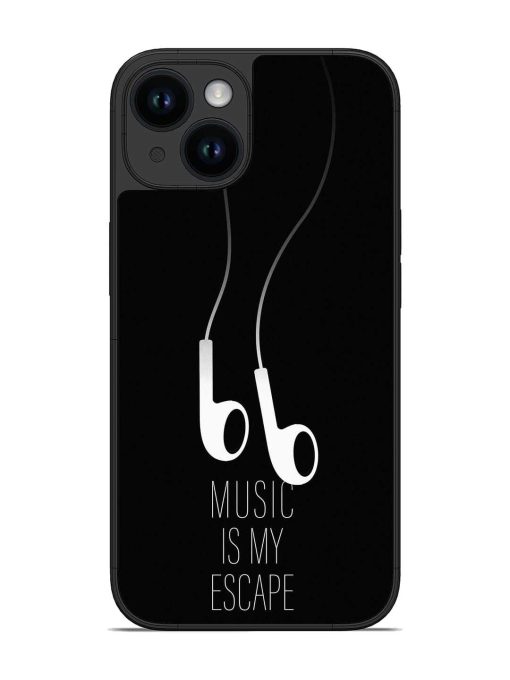 Music Is My Escape Glossy Metal Phone Cover for Apple Iphone 14