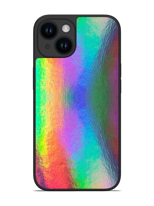 Colorful Holographic Background Glossy Metal TPU Phone Cover for Apple Iphone 14 Zapvi