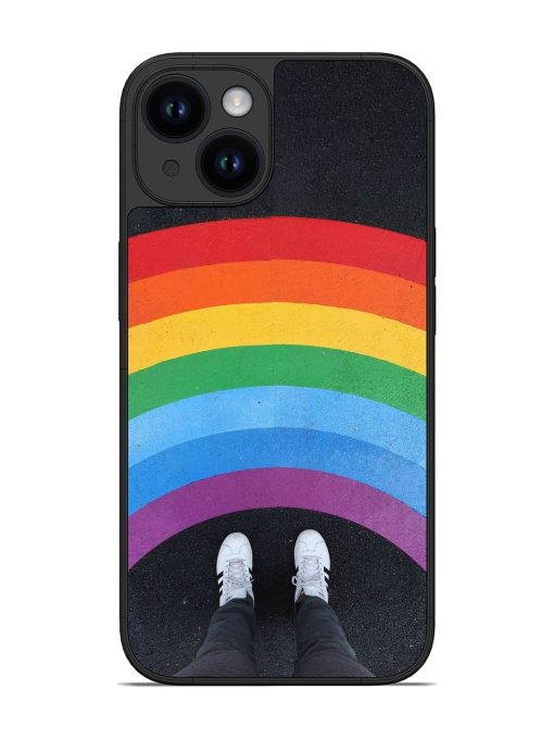 Legs Rainbow Glossy Metal TPU Phone Cover for Apple Iphone 14