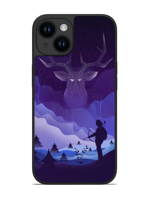 Deer Forest River Glossy Metal Phone Cover for Apple Iphone 14 Zapvi