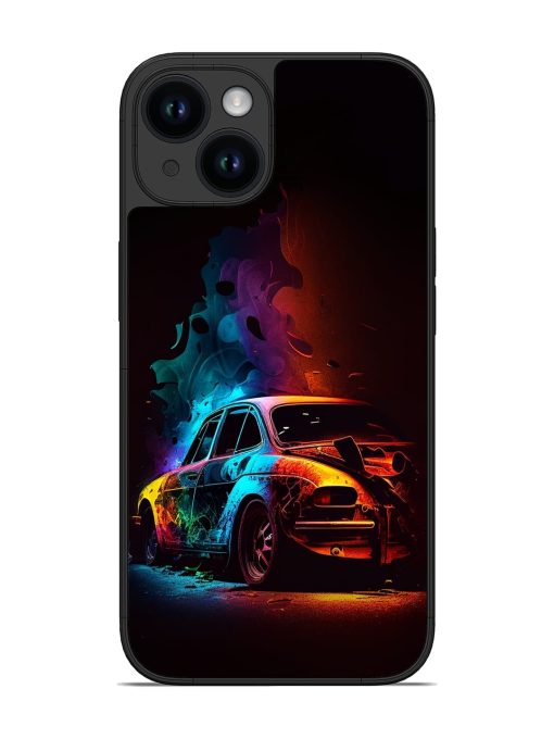 High Classic Car Art Glossy Metal Phone Cover for Apple Iphone 14