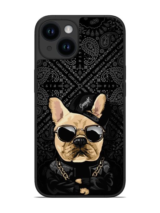 Gangsta Cool Sunmetales Dog Glossy Metal Phone Cover for Apple Iphone 14 Zapvi